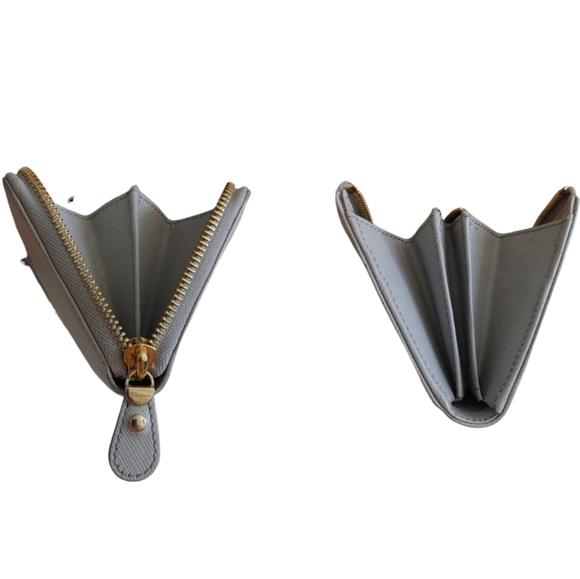 Salvatore Ferragamo Grey Leather Bow Long Zip Wallet - Picture 12 of 15